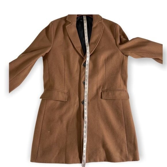INC International Concepts Men's Tan Coat Trench Coat Peacoat Size M - Picture 4 of 6
